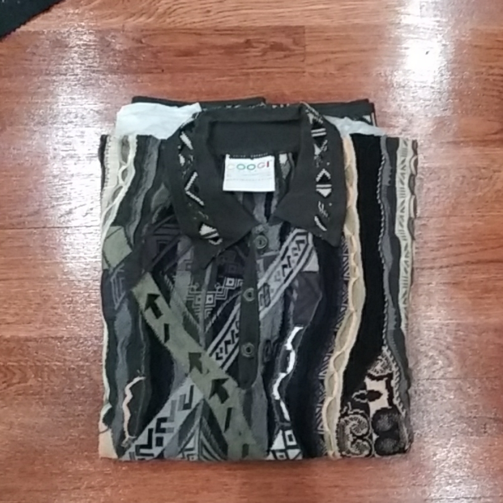 Coogi sweater button up